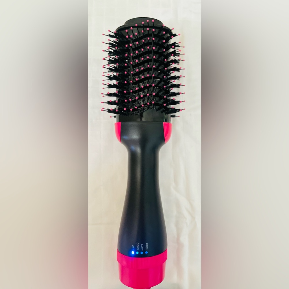 Black and Pink Hair Dryer Brush